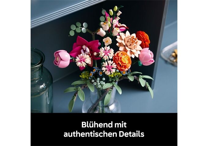 LEGO® LGO Botanical schöner rosafarbener Rosenstrauß