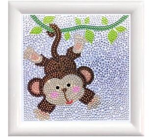 PRACHT Diamond Painting mit Rahmen Affe 18