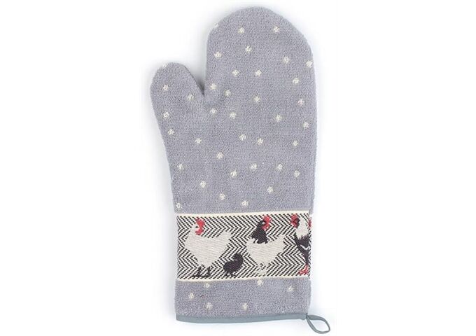 Bunzlau Castle Oven Glove/Topfhandschuh Chickens Grey