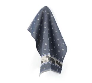 Bunzlau Castle Tea Towel/Geschirruch Cats Dark Blue