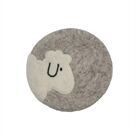 Frida Feeling Filz Untersetzer glatt Schaf hellgrau