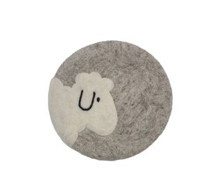Frida Feeling Filz Untersetzer glatt Schaf hellgrau