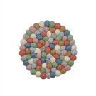 Frida Feeling Filz Untersetzer rund dicke Kugeln Frühlingsmix