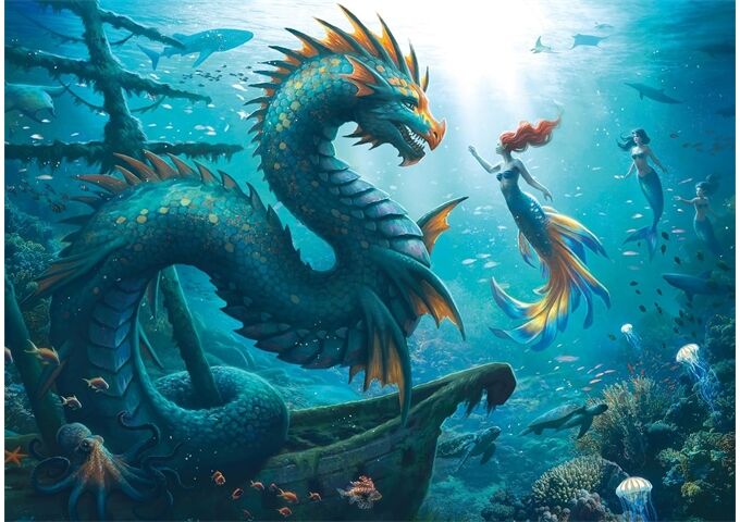 Ravensburger Enchanted Depths Dragon, Mermaid And Tu