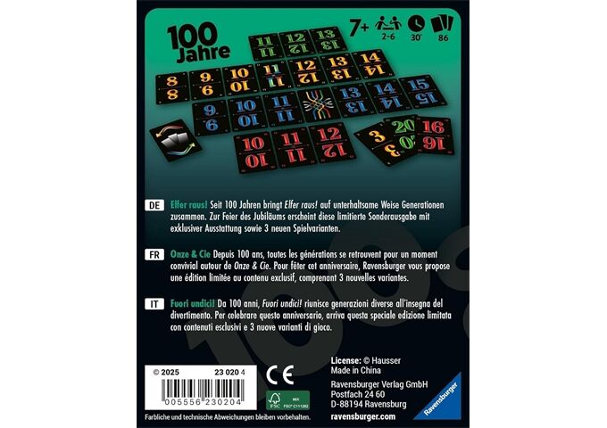 Ravensburger Elfer Raus! 100 Jahre Jubiläumsedition