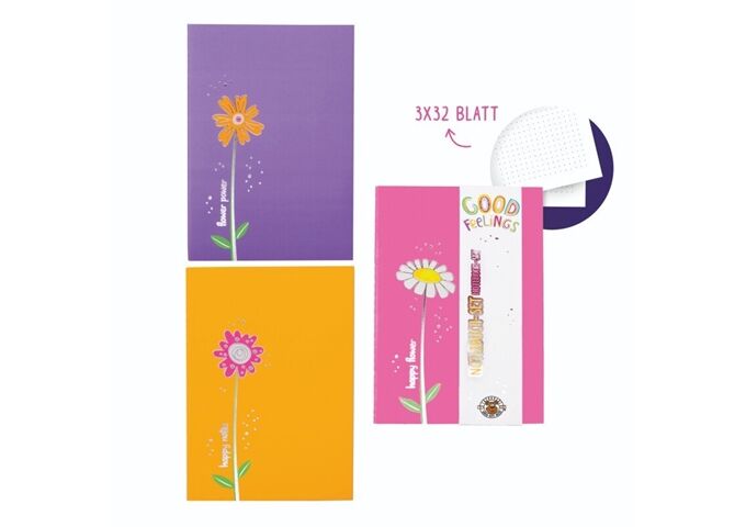 TRENDHAUS Notizbuch 3ST dotted