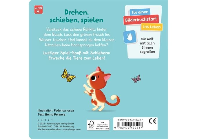 Ravensburger Mein Schiebe-Mitmachbuch Lieblingstiere