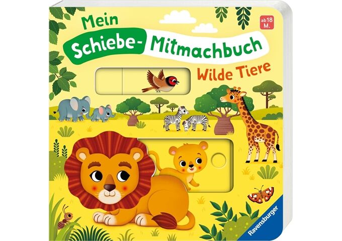 Ravensburger Mein Schiebe-Mitmachbuch Wilde Tiere