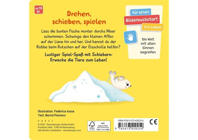 Ravensburger Mein Schiebe-Mitmachbuch Wilde Tiere