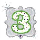 Karaloon Folienballon Kerze Zahl 3
