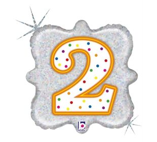Karaloon Folienballon Kerze Zahl 2