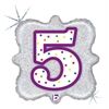 Karaloon Folienballon Kerze Zahl 5