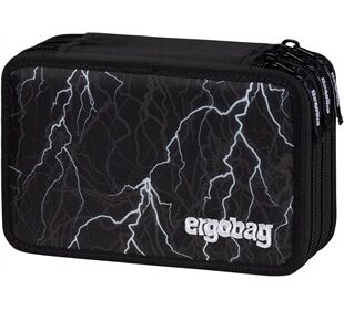 Ergobag Super ReflektBär Maxi Mäppchen Weiß, Schwarz