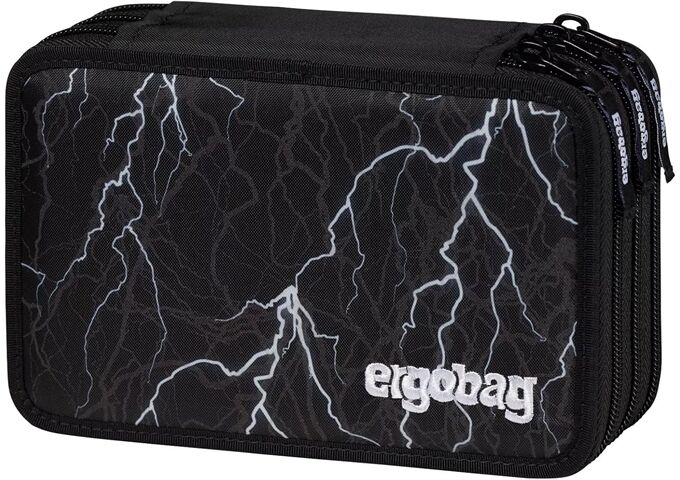 Ergobag Super ReflektBär Maxi Mäppchen Weiß, Schwarz