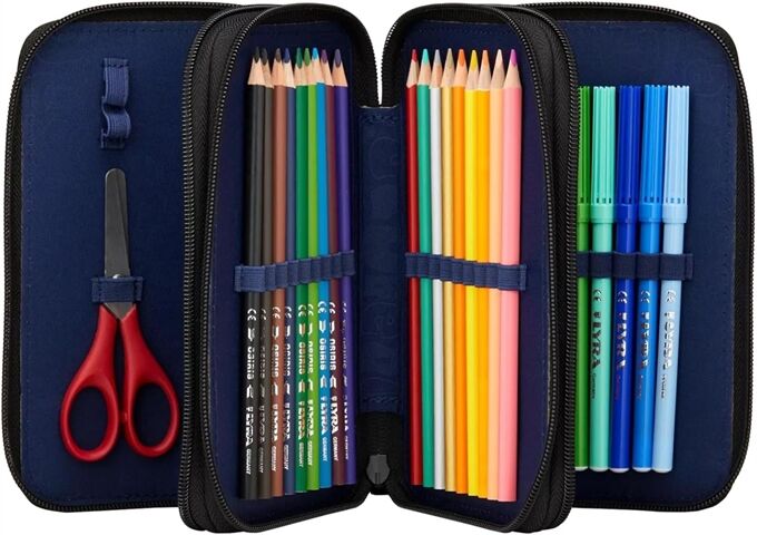 Ergobag Super ReflektBär Maxi Mäppchen Weiß, Schwarz