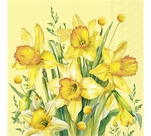 ihr Ideal Home Range NARCISSUS BOUQUET yellow Lunch-Servietten