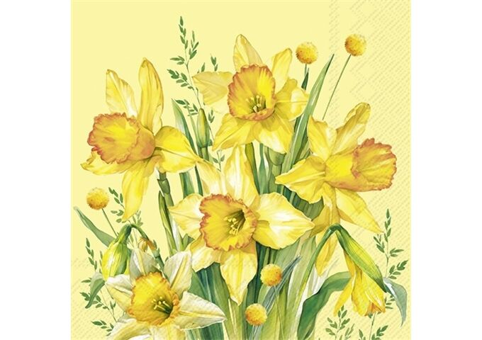 ihr Ideal Home Range NARCISSUS BOUQUET yellow Lunch-Servietten