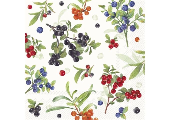 ihr Ideal Home Range FRESH SUMMER BERRIES cream Lunch-Servietten