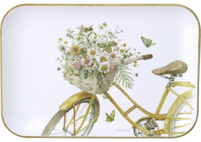 ihr Ideal Home Range FLOWER BIKE rechteckig Holztablett
