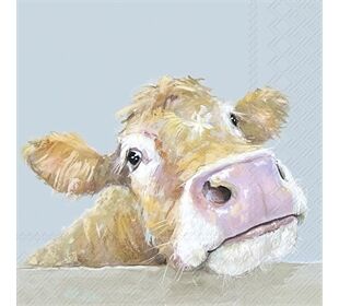 ihr Ideal Home Range COW BELLA light blue Lunch-Servietten
