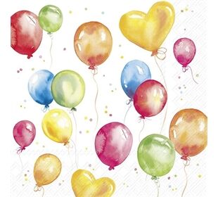 ihr Ideal Home Range BIRTHDAY BALLOONS Cocktail-Servietten