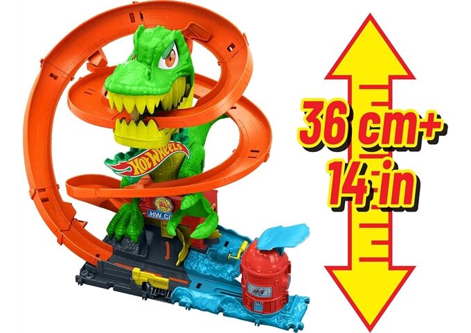 Mattel HW City T-Rex vs Fire Station