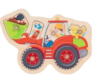 Goki Steckpuzzle Schaufelbagger