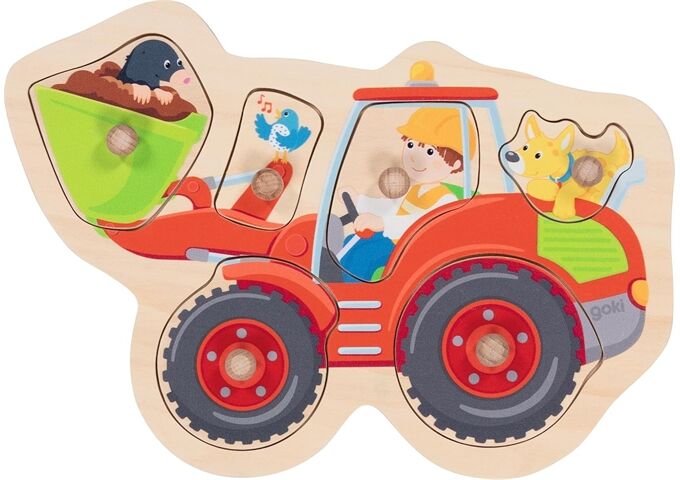 Goki Steckpuzzle Schaufelbagger