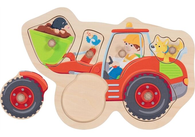 Goki Steckpuzzle Schaufelbagger