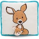 Nici Kissen Känguru mit 3D Kind 30x30cm