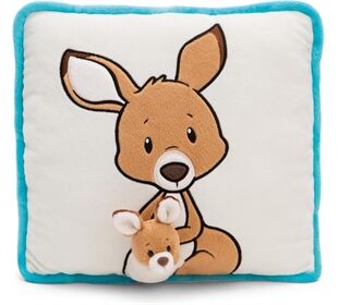 Nici Kissen Känguru mit 3D Kind 30x30cm