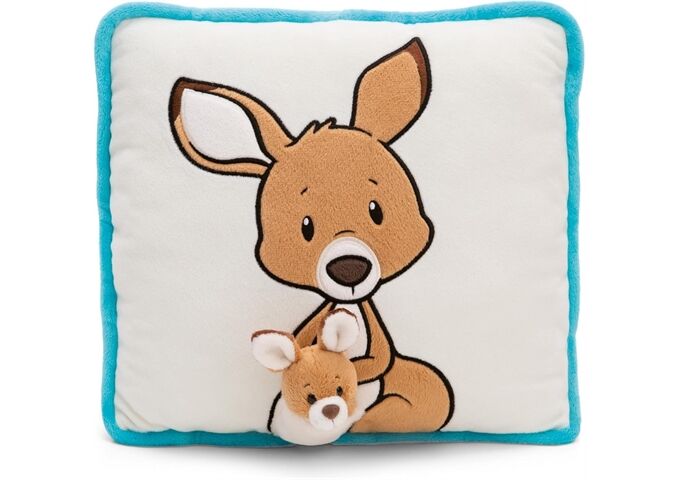 Nici Kissen Känguru mit 3D Kind 30x30cm