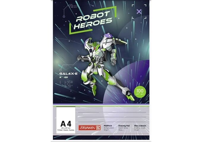 BRUNNEN Malblock Robot Heroes A4