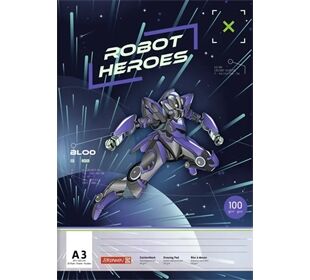 BRUNNEN Zeichenblock Robot heroes A3