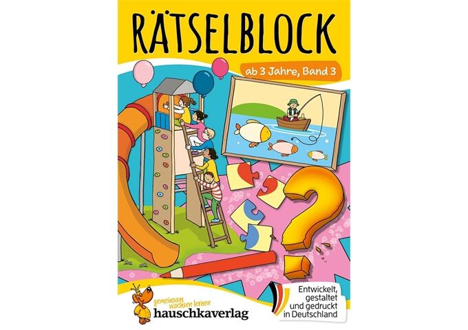Hauschka Verlag Rätselblock ab 3 Jahre, Band 3, A5-Block
