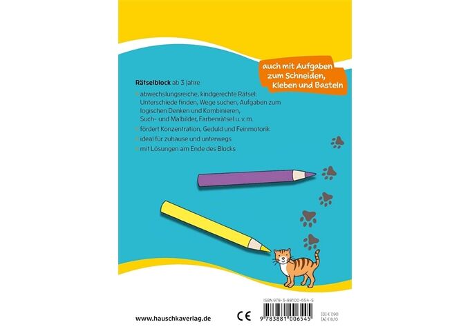 Hauschka Verlag Rätselblock ab 3 Jahre, Band 3, A5-Block
