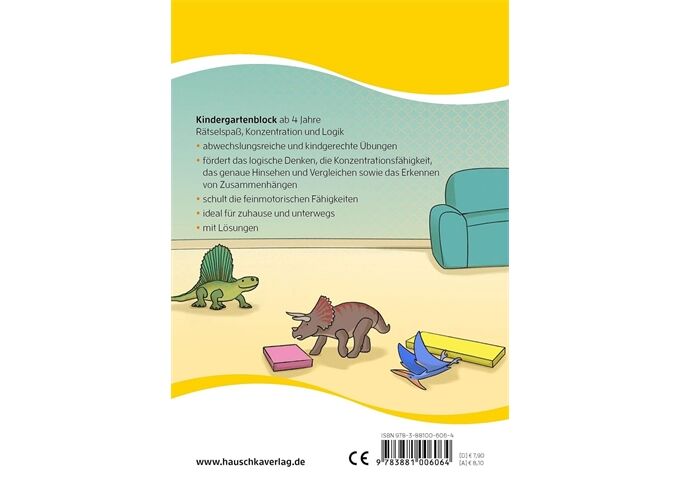 Hauschka Verlag Kindergarten-Rätselspa, Konzentration, Logik 4 Jah