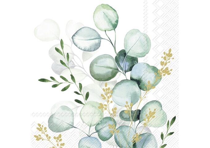 ihr Ideal Home Range EUCALYPTUS BOUQUET gold Cocktail-Servietten