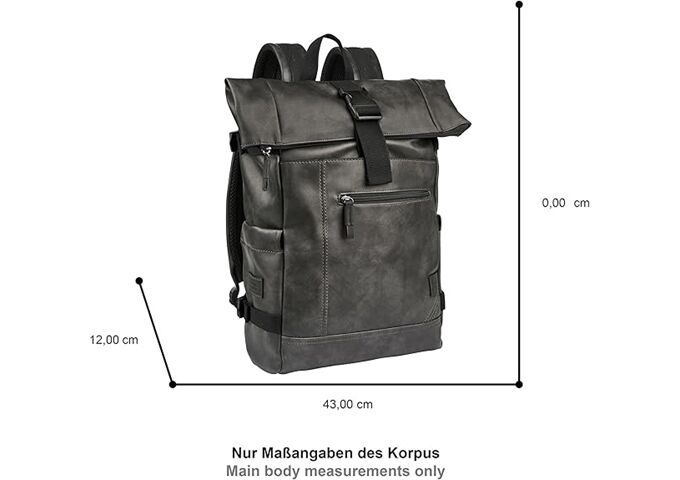 Camel LAOS ROLLTOP BACKPACK L 4587 - 060 - black