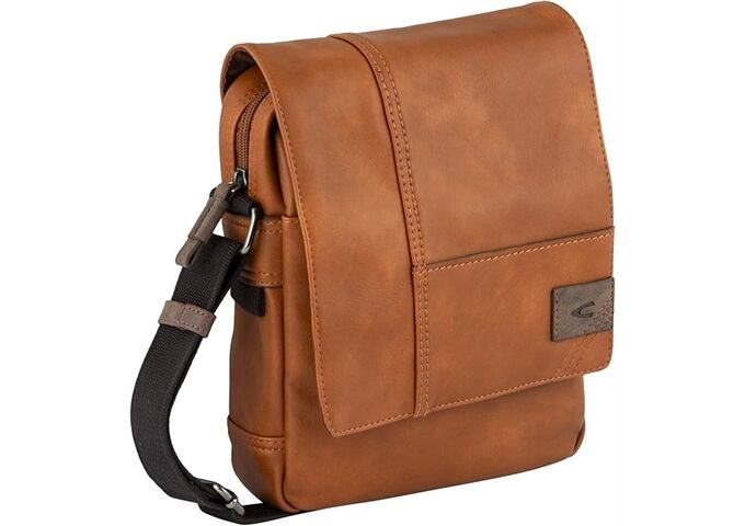Camel Laos Flap Bag cognac