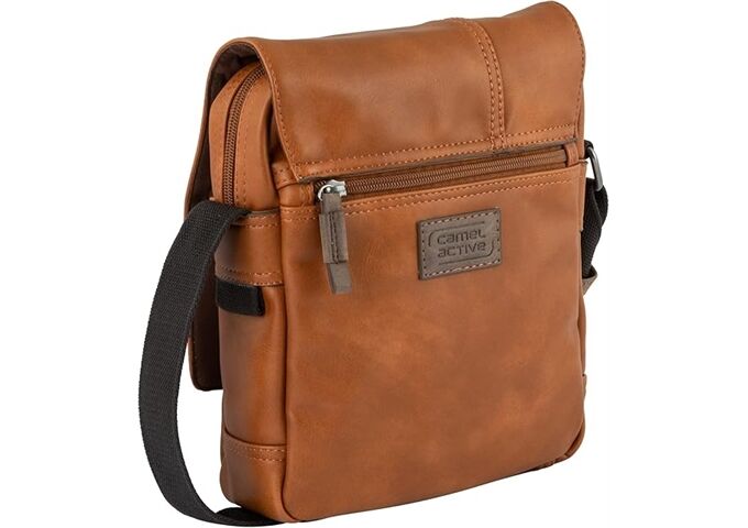 Camel Laos Flap Bag cognac