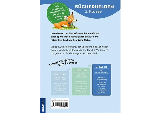 Kosmos Bücherhelden 2.Kl. Naturrätsel Wald