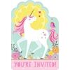 amscan 8 Einladungskarten Magical UnicornMit U