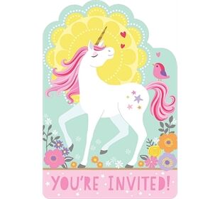 amscan 8 Einladungskarten Magical UnicornMit U