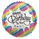 amscan Standard Hbd Rainbow Stripes Folienballo