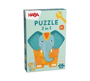 Haba Puzzle 2In1, Elefant, (De/E/F/Nl/It/Es)