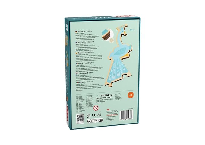Haba Puzzle 2In1, Elefant, (De/E/F/Nl/It/Es)