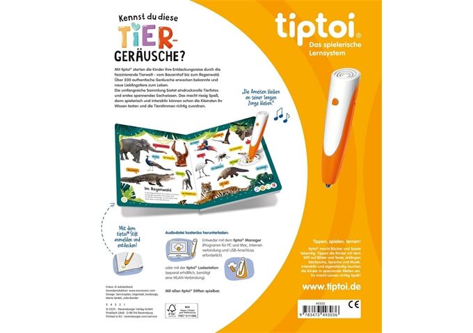 Ravensburger Tiptoi® Kennst Du Diese Tiergeräusche