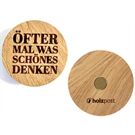 holzpost Magnet aus EICHE "Öfter mal was schönes denke ..."