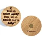 holzpost Magnet aus EICHE "Wenn ich meinen Hund frage ..."